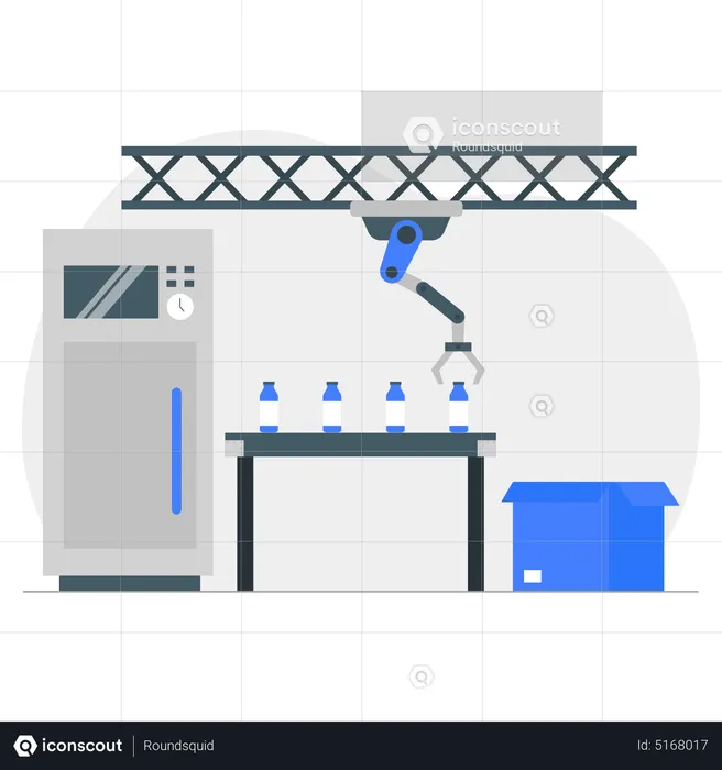 Robotic Production line  Illustration