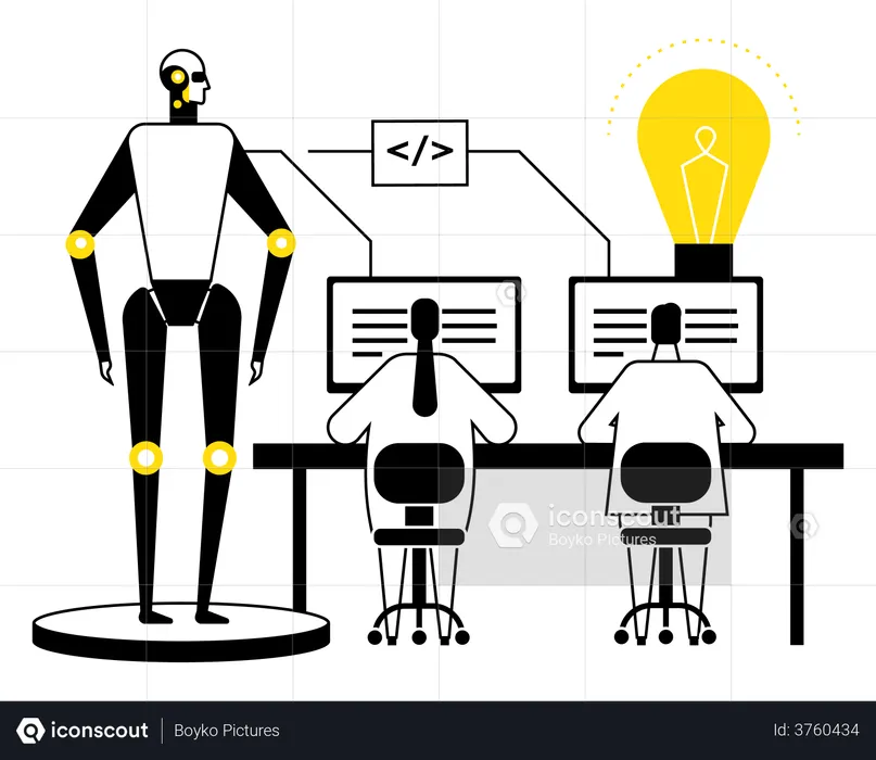 Desarrollo de tecnología robótica  Ilustración