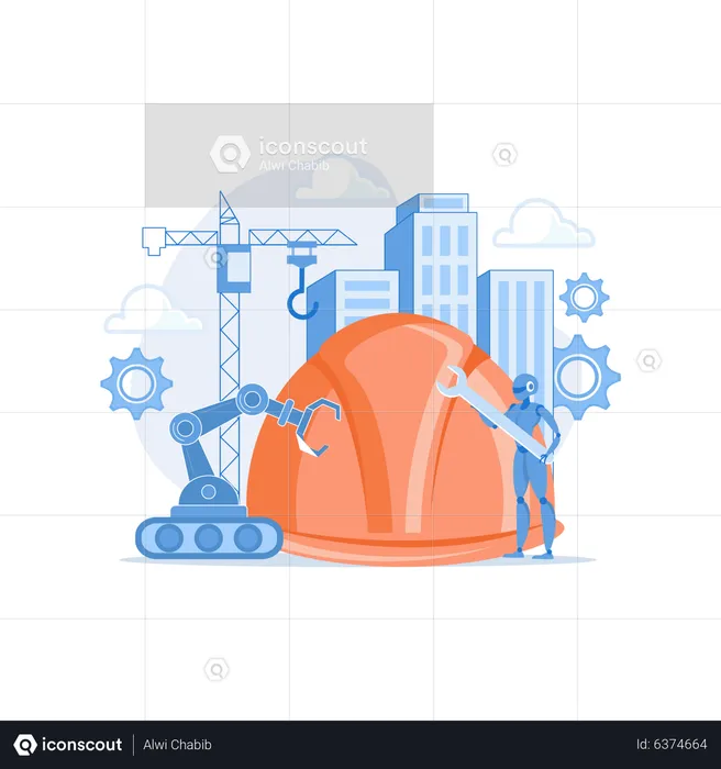 Robotics construction  Illustration