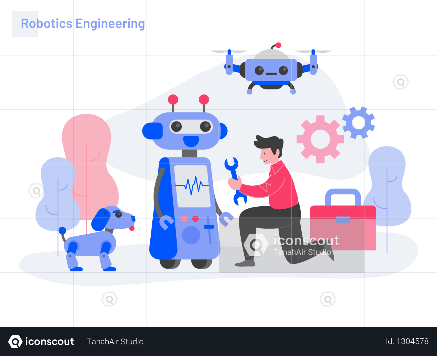 premium-robotics-engineering-illustration-concept-illustration-download