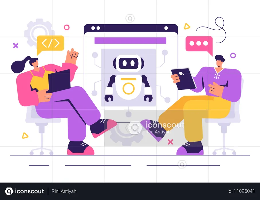 ロボットプログラミング  イラスト