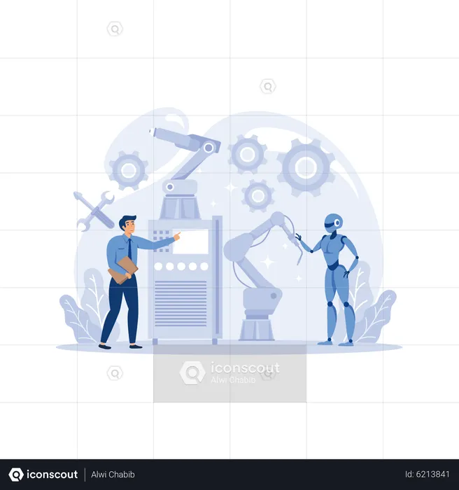 Robotics school course  Illustration