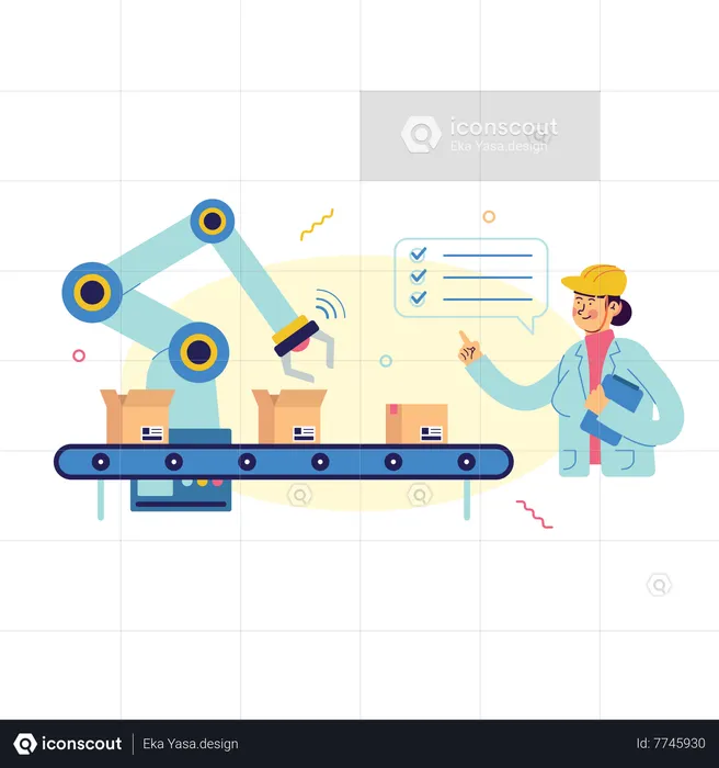 Collègues robots  Illustration