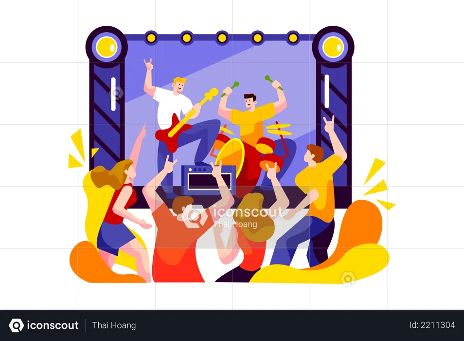 Rock Concert  Illustration