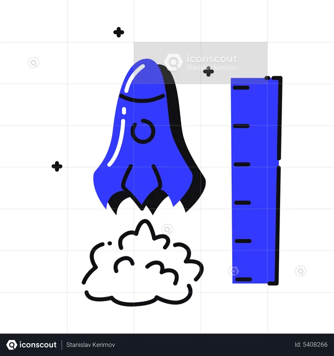 Rocket Launch Scale  Illustration