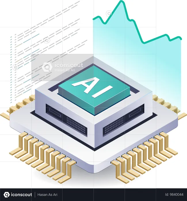 Die Rolle der KI in der modernen Datenanalyse  Illustration