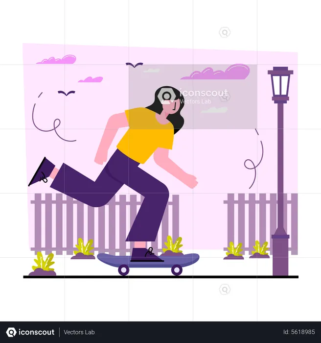 Roller Skater  Illustration