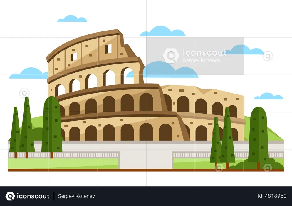 Roman Colosseum  Illustration