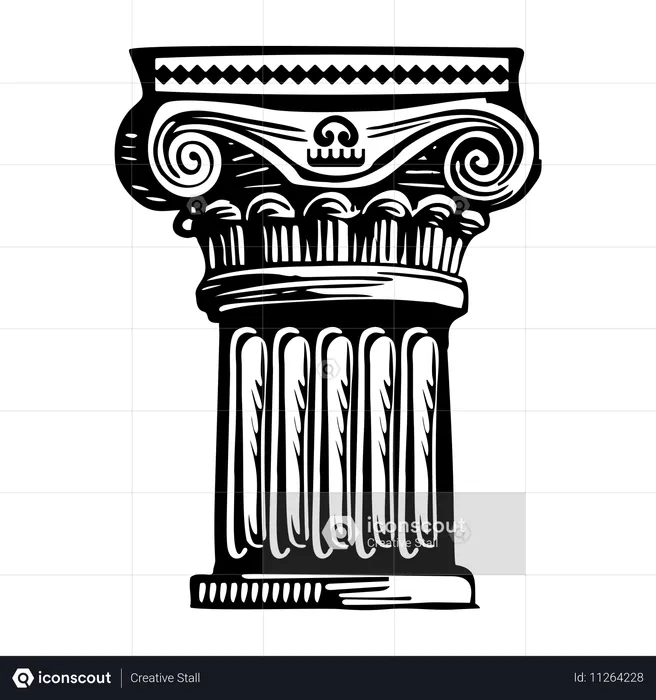 로마 기둥, 기둥, 예술 작품, 유물, 건축물  일러스트레이션