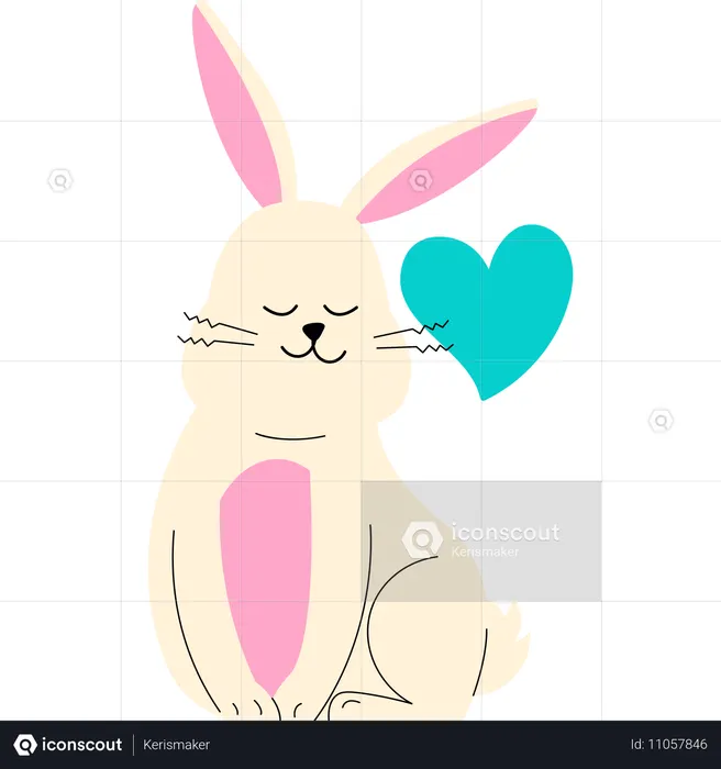 Romance Bunny  Illustration