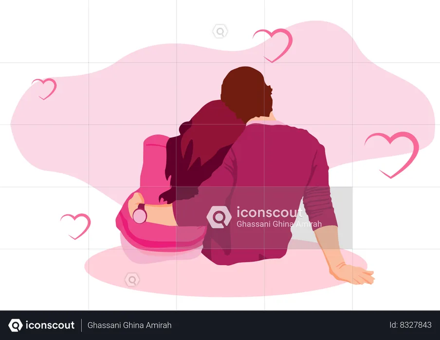 Romantic Couple  Illustration