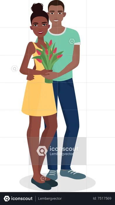 Romantic Couple  Illustration