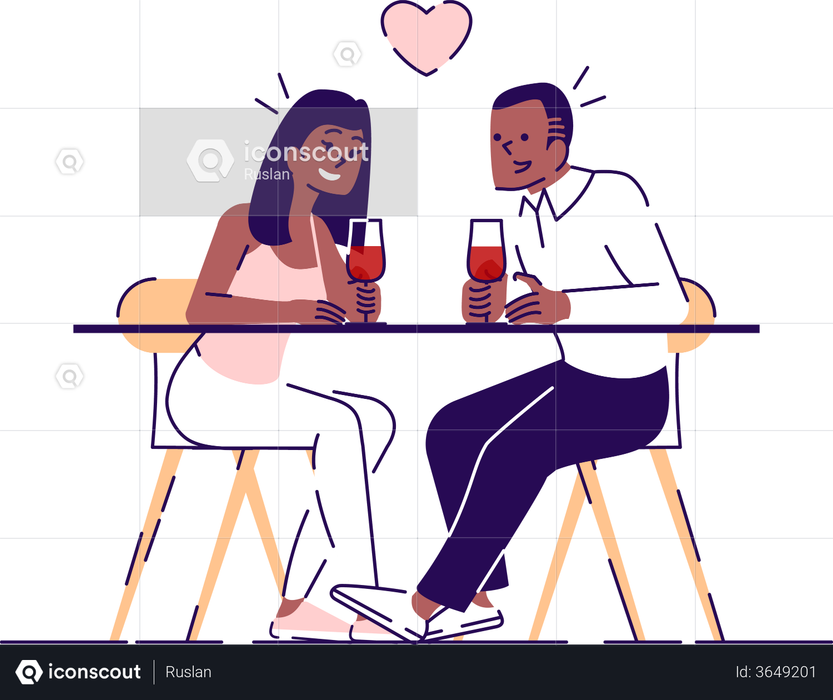 Romantic date Illustration