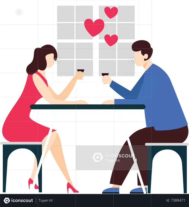 Romantic Date  Illustration