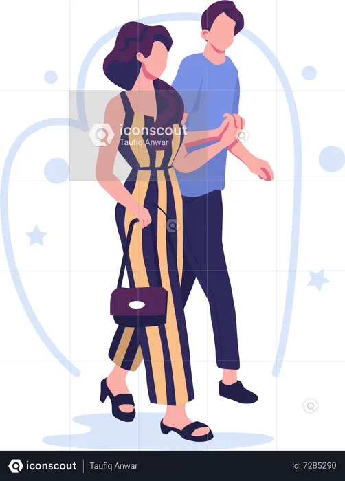 Romantic relationships flat style illustration vector design  Illustration