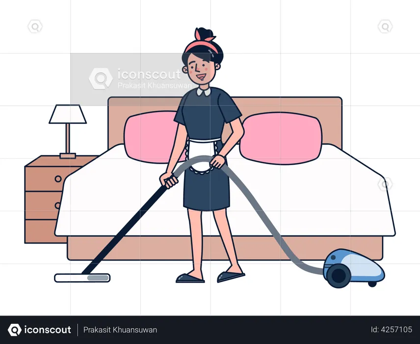 Room Service Staff  Illustration