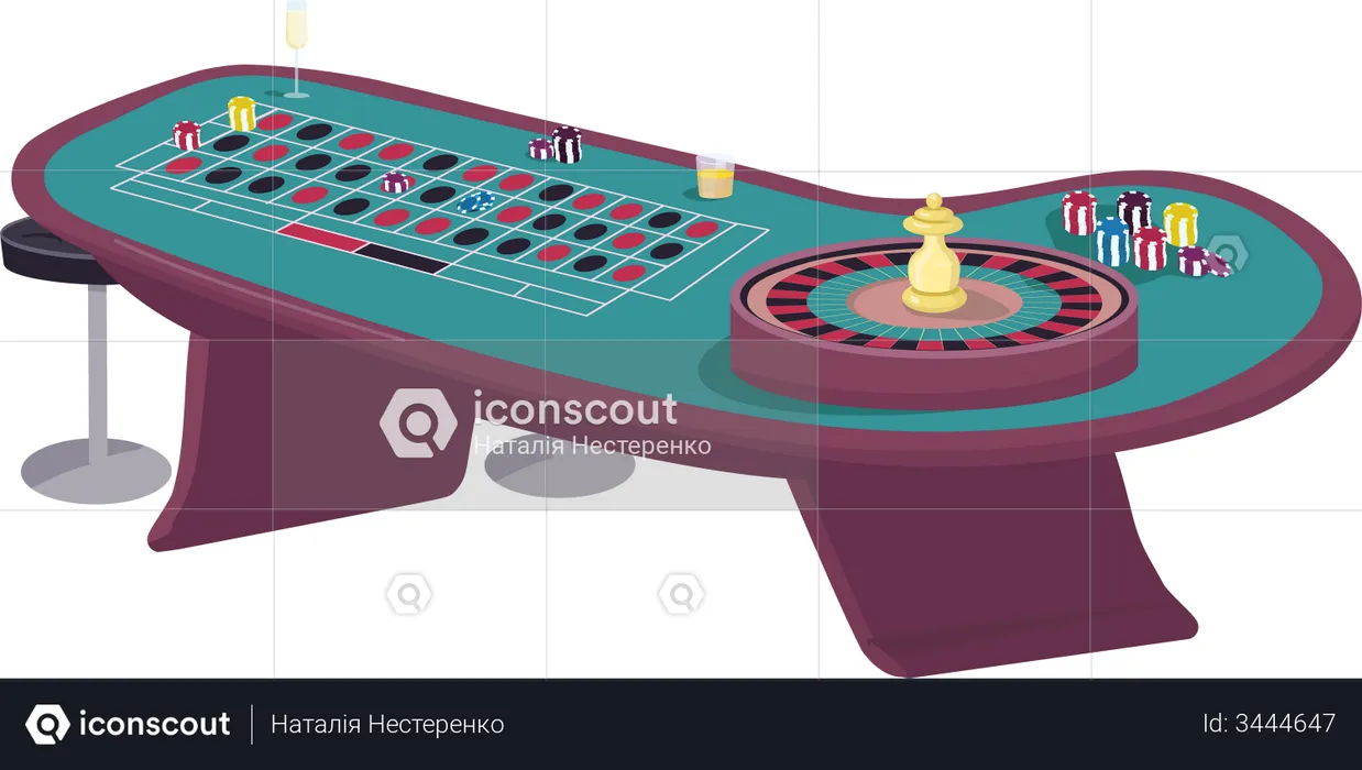 Roulette table  Illustration