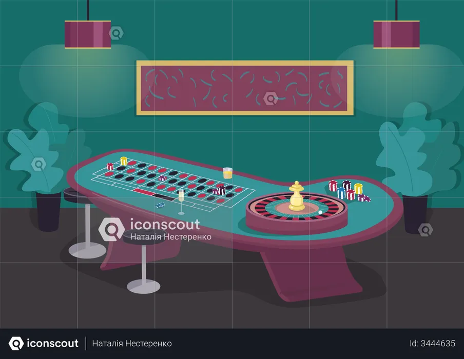 Roulette table  Illustration