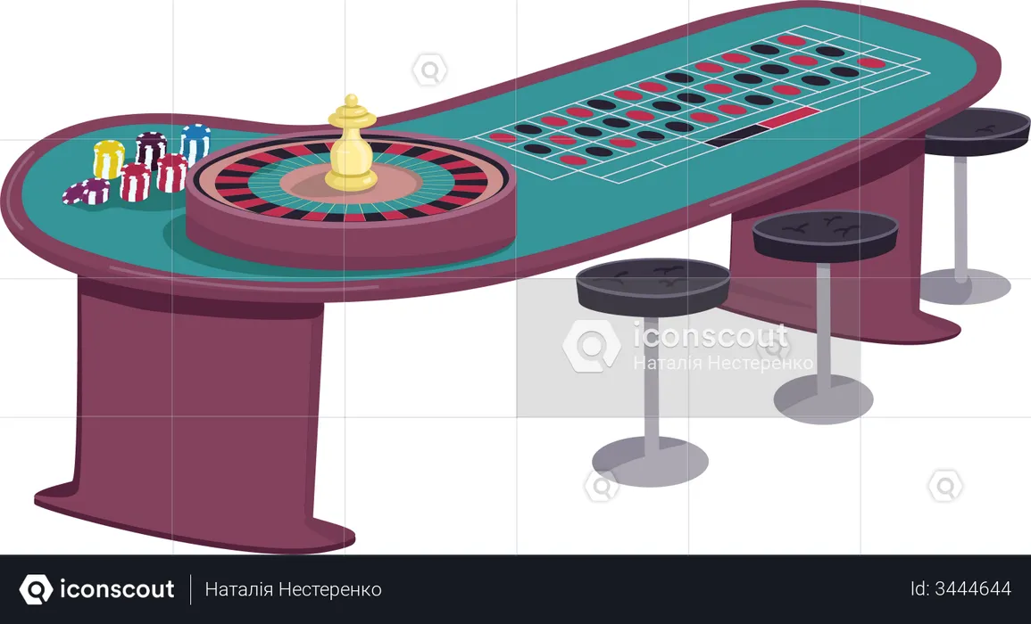 Roulette table  Illustration