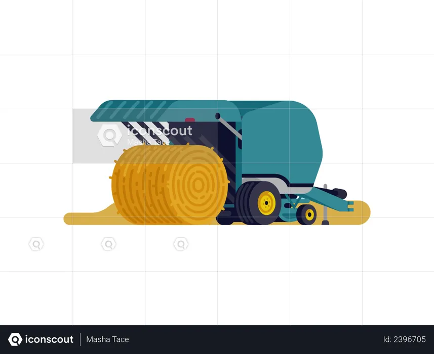 Round baler  Illustration