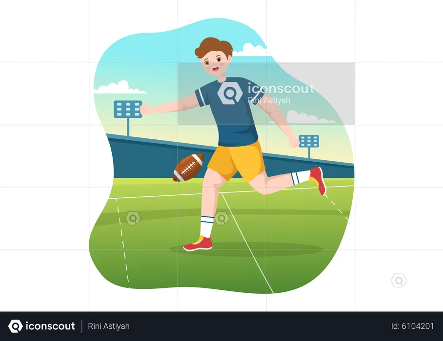 Rugby Player  Illustration