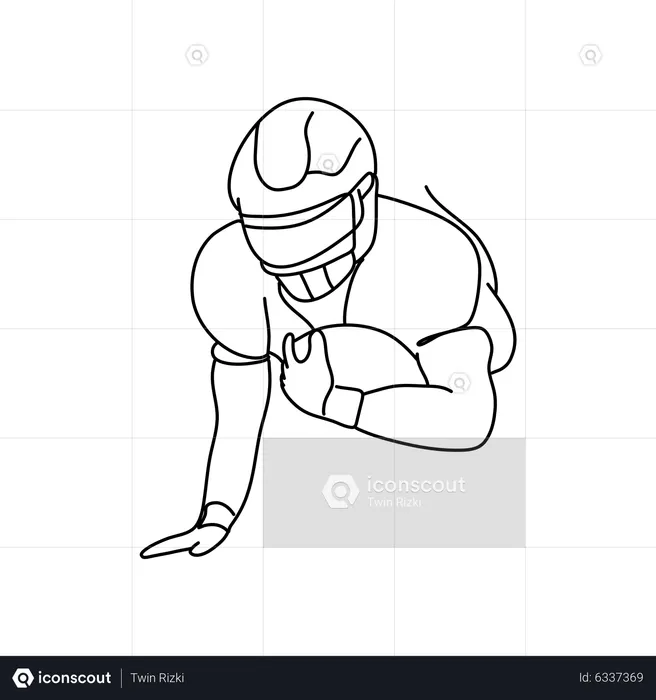 Rugby player  Illustration