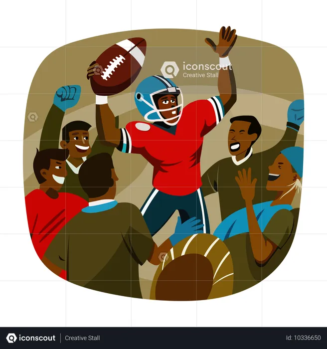 Touchdown de rugby  Illustration