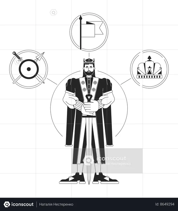 Ruler person archetype  Illustration