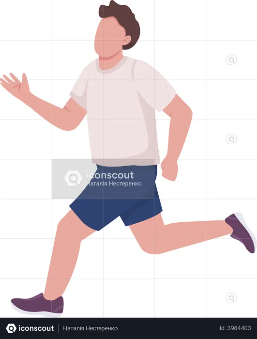 Running athlete  Illustration