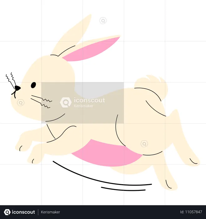 Running Bunny  Illustration