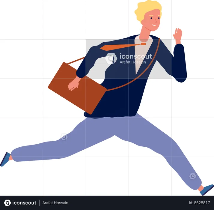 Running Businessman  Illustration