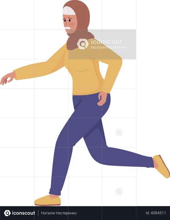 Running woman  Illustration