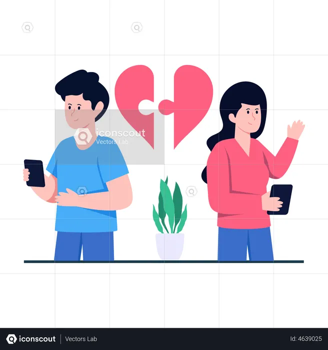 Ruptura en línea  Ilustración