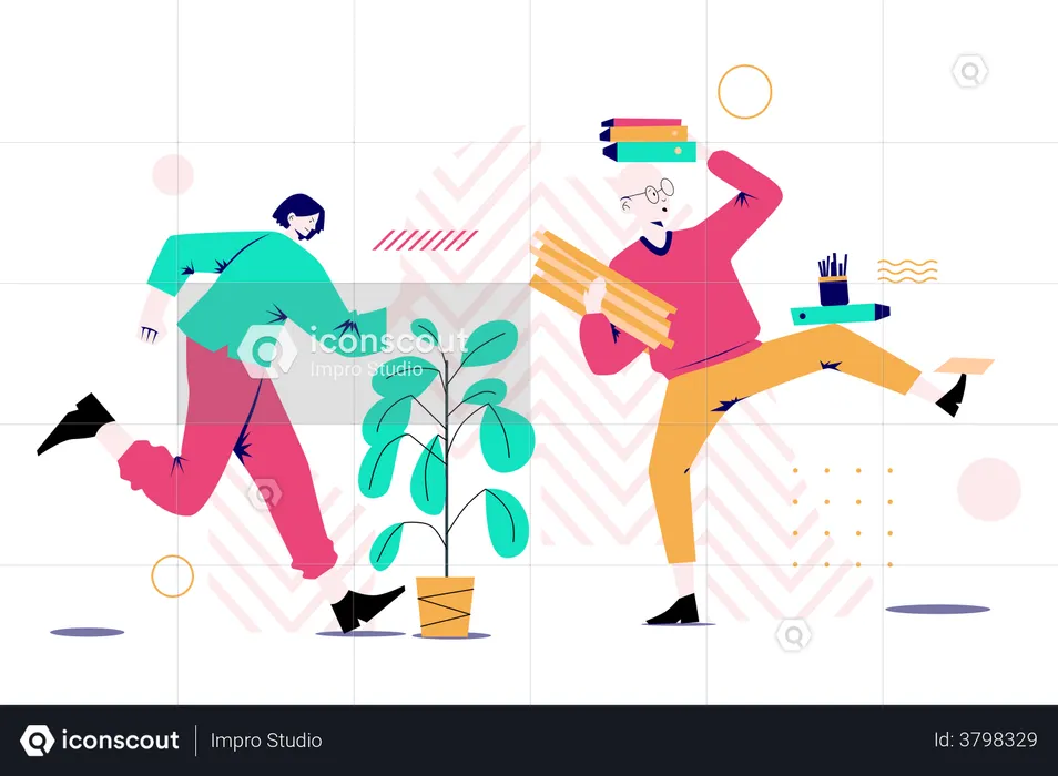 Rush hour before project deadline  Illustration
