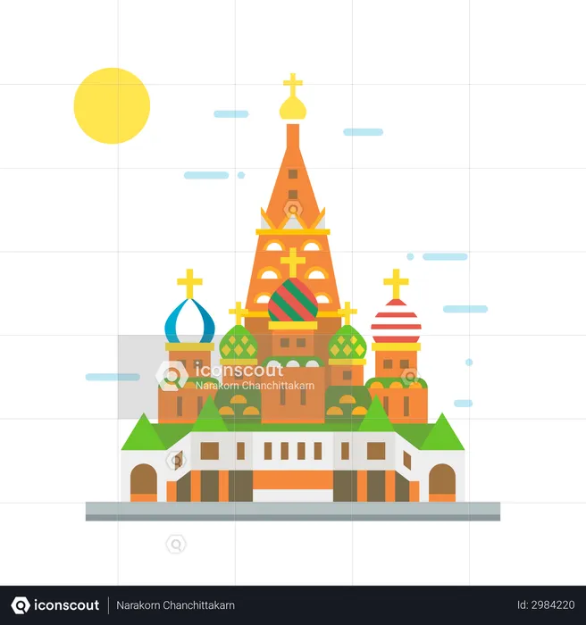 Russian Building  Illustration
