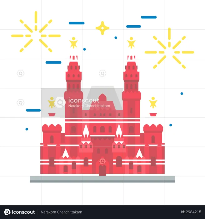 Russian historical building  Illustration