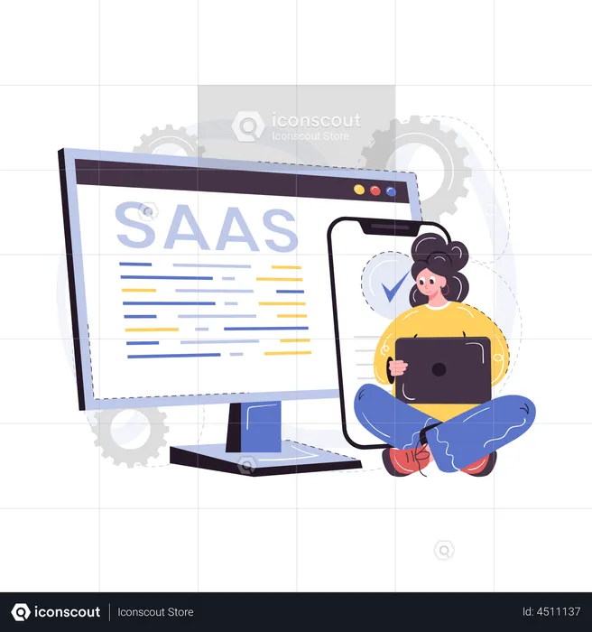 Saas Technology  Illustration