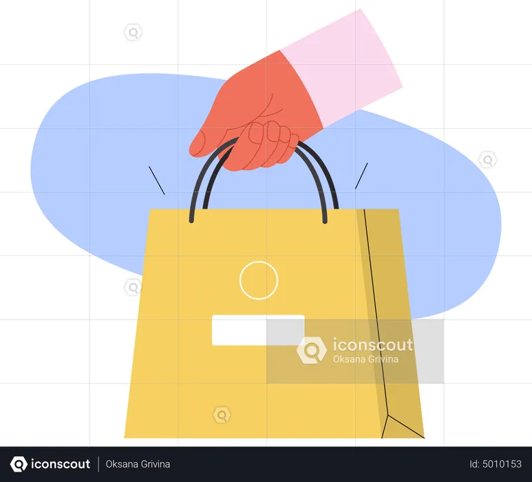 Sac de courses en ligne  Illustration