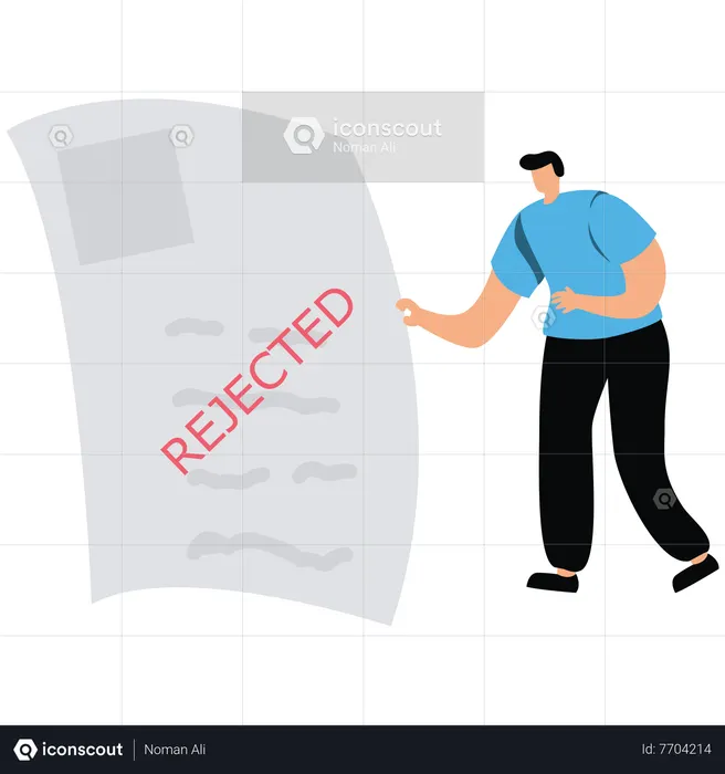 Best Sad businessman stand with his rejected resume application