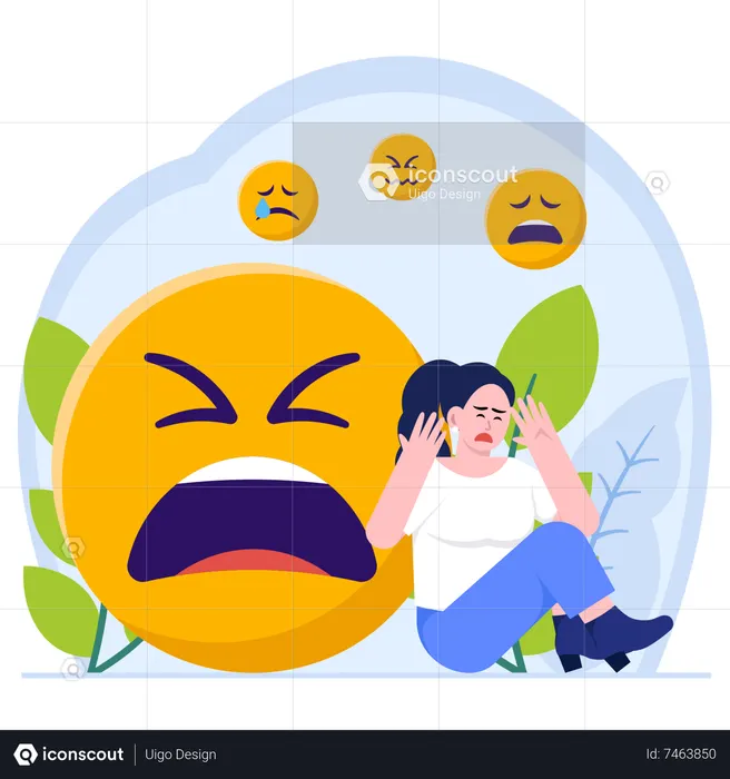 Sad Emoji Emoji Illustration