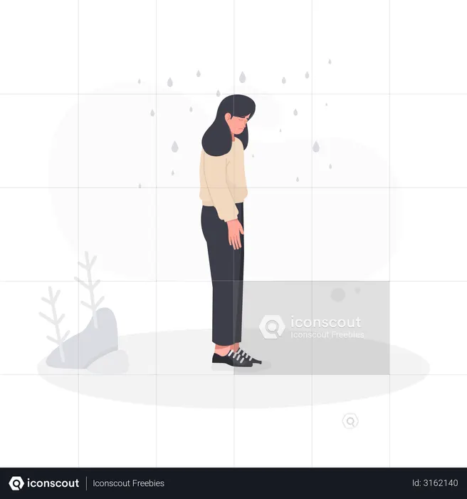 Sad girl  Illustration