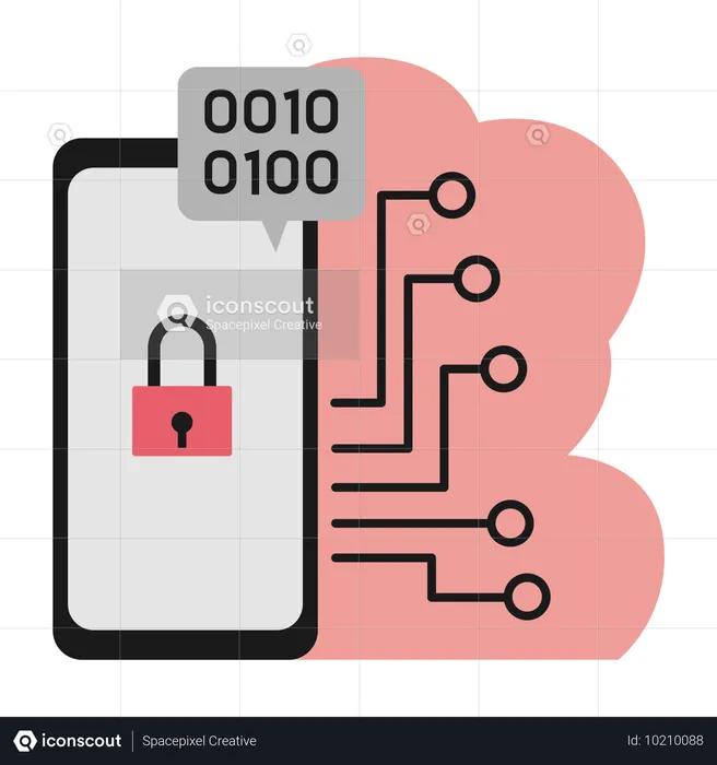 Safeguarding information on mobile app  Illustration