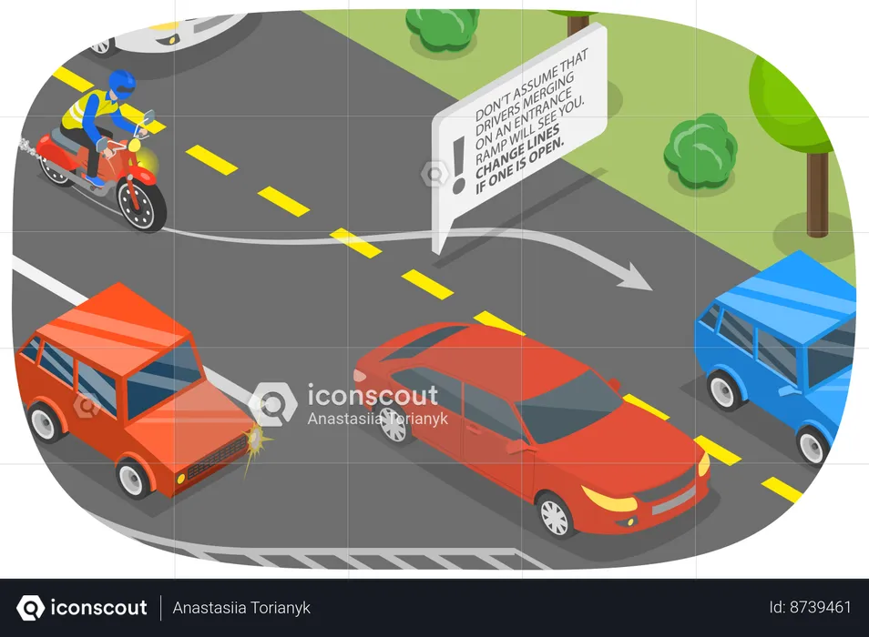 Safety Driving  Illustration