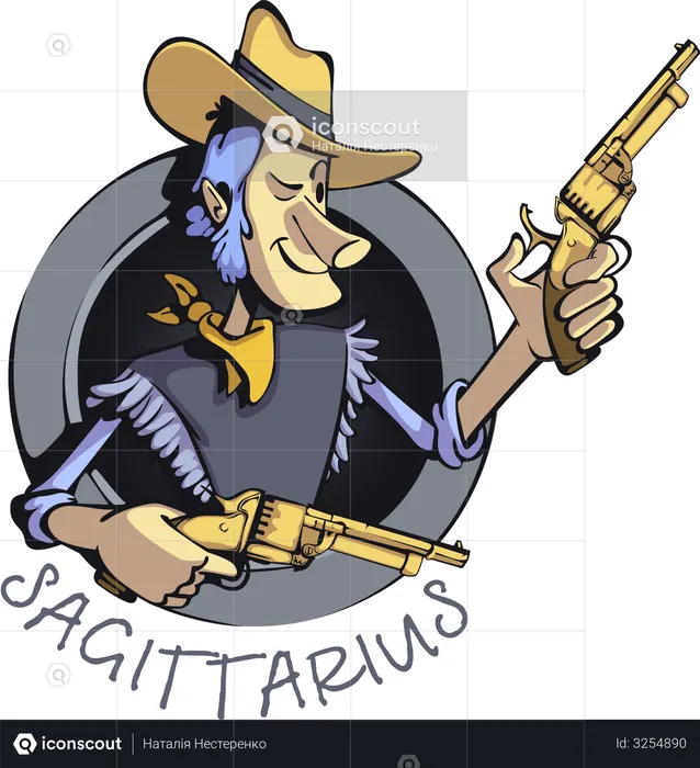Signo zodiacal sagitario  Ilustración