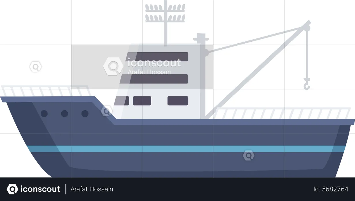 Sailboat Ship  Illustration