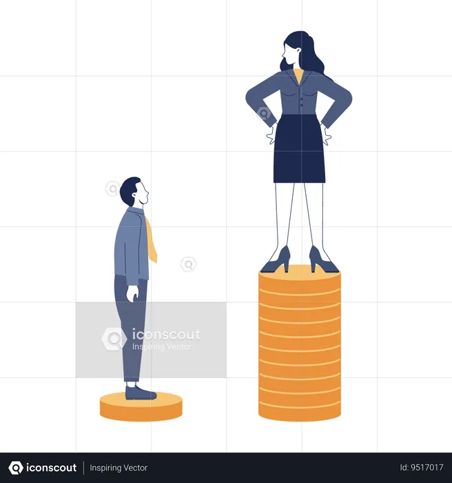 Salary inequality among employees  Illustration