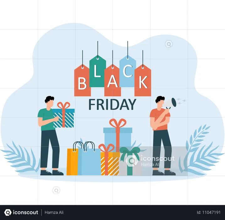 Sale Announcement done by employees  Illustration