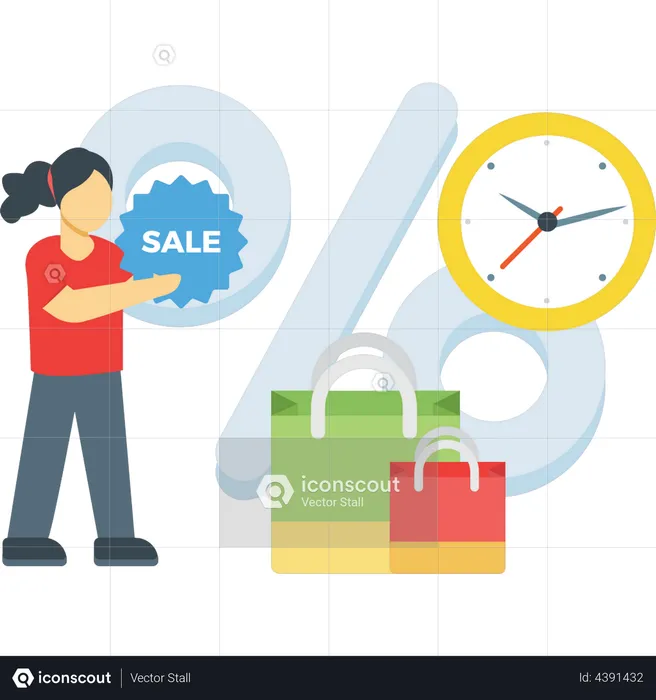 Sale time is running out  Illustration