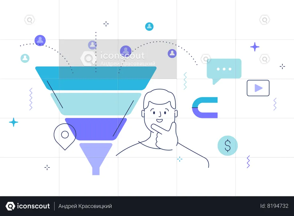 Sales Funnel  Illustration