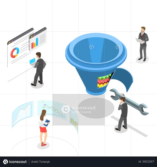 Sales Funnel Illustration Free Download Business Illustrations